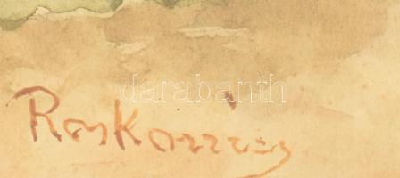 Roskovics jelzéssel (Roskovics Ignác?): Jézus. Akvarell, papír, üvegezett fakeretben, 35×28 cm