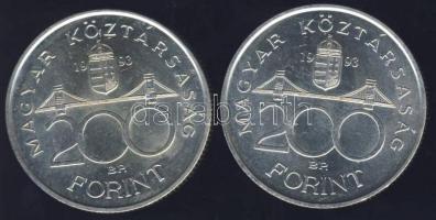 1993. 200Ft Ag "MNB" (2x) T:BU,2