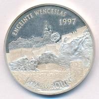Franciaország 1997. 100Fr/15E Ag "A luxemburgi Vencel-fal" T:PP ujjlenyomat, patina France 1997. 100 Francs / 15 Euro Ag "Enceinte Wenceslas - Luxembourg" C:PP fingerprints, patina Krause KM#1191