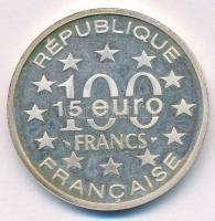 Franciaország 1997. 100Fr/15E Ag "A luxemburgi Vencel-fal" T:PP ujjlenyomat, patina
Franc...