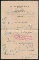 Nyugati Gyógyszertár (VI. Vilmos császár út 65.) receptboríték recepttel