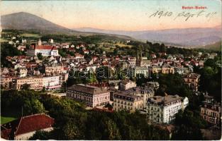 1910 Baden, Baden-Baden; (worn corners)