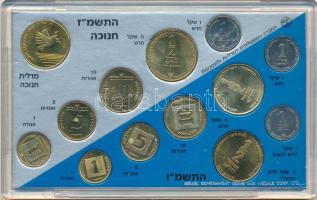 Izrael 1986-1987. 1A-1S (13xklf) "Hanukka" forgalmi sor szettben, eredeti műanyag tokban T...