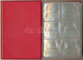 3db kisalakú fekete műbőr érmetartó albumból álló tétel, összesen 192db férőhellyel, használt állapo...