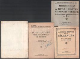 1927-1928 A Budai-hegyek télisport térképe + Budai-hegyek kalauza + Budai-hegyek síkalauza