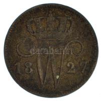 Hollandia 1827B 25c Ag T:F patina Netherlands 1827B 25 Cents Ag C:F patina Krause KM#48