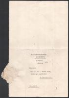 1931 Bp., Kenéz Béla (1874-1946) kereskedelemügyi miniszter autográf aláírása Dr. Kováts Aladár mini...