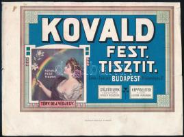 Kovald fest, tisztít (Bp. VII. Szövetség utca 37.) reklámlap, kis szakadásokkal, 21×28 cm
