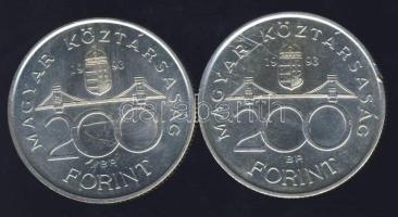 1993. 200Ft Ag "MNB" (2x) T:BU,2