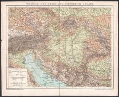 cca 1890-1900 össz. 14 db klf. témájú színes térkép (Osztrák-magyar monarchia politikai áttekintő és...