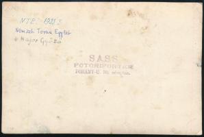 1933 Bp., a Nemzeti Torna Egylet igazgatósági ülése (a résztvevő tagok között Major Győző), fotó, a ...