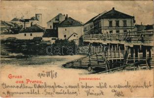 1900 Prerov, Prerau; Betschwabrücke / general view, bridge (fl)