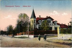 1924 Stubnyafürdő, Túróchévíz, Stubnianske Teplice, Turcianske Teplice; Villová stvrt / villa (vágott / cut)