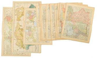 cca 1900 össz. 21 db trékép Meyers Kleines Konversations-Lexikonból, többek közt 4 db az osztrák-mag...