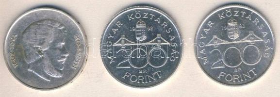 1947. 5Ft Ag "Kossuth" T:2/3 + 1992-93. 200Ft Ag "MNB" (2x) T:BU,2