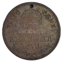 1870KB 10kr Ag "Váltó Pénz" T:F,VG patina Adamo M10.1