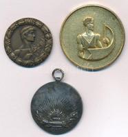 Vegyes 3db-os sport díjérem tétel, közte "Közgazdász Egyetemi Athletikai Club 1923" kétold...