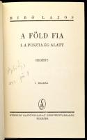 Bibó Lajos: A föld fia I. A puszta ég alatt. Regény. Bp., é.n. (cca 1942), Stádium, 312 p. Első kiad...