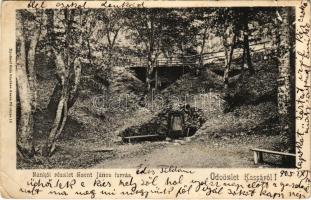 1905 Kassa, Kosice; Bankói részlet, Szent János-forrás. Nyulászi Béla kiadása / spa, spring source in Bankov (b)