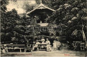 Kassa, Kosice; Lajos-forrás részlet, vendéglő. Nyulászi Béla kiadása / spa, spring source, restaurant (r)