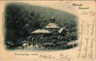 1900 Kassa, Kosice; Csermelyvölgyi kioszk. Szent-Istványi Júlia kiadása / kiosk, restaurant (EM)