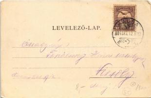 1901 Kassa, Kosice; Csermelyi kioszk. Breitner Mór kiadása / kiosk, restaurant (kopott sarkak / worn...