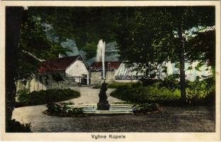 1931 Vihnye, Vihnyefürdő, Kúpele Vyhne; Gyógyfürdő, szökőkút / spa, bath, fountain (fl)