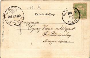 1902 Bártfa, Bártfafürdő, Bardejovské Kúpele, Bardiov, Bardejov; Erzsébet királyné körút. Salgó Mór ...