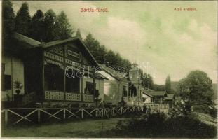 1911 Bártfa, Bártfafürdő, Bardejovské Kúpele, Bardiov, Bardejov; Alsó erdősor, Murányi lak. Divald műintézete 38-1909. / street view, villa