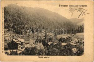 1907 Borosznófürdő, Brusno-kúpele (Borosznó, Brusznó, Brusno); látkép. Lechnitzky O. fénynyomdája kiadása / general view, spa (EK)