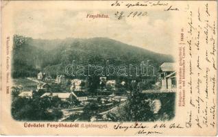 1900 Fenyőháza, Lubochna; látkép. Wlaszlovits Gusztáv kiadása / spa, general view (EK)