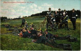 Maschinengewehrkompagnie im Feuer / German military, machine gun unit