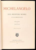 Klassiker der Kunst 3 kötete: Michelangelo, Fra Angelico, Mantegna. Stuutgart und Leipzig, 1907-1911...