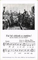Fel fel vitézek a csatára! Zenéjét írta Egressi Béni, szövegét írta Thaly Kálmán. Zenés levelezőlapok 16. Gerő Imre.
