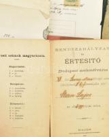 1896-1907 Stern Lajos izraelita származású ügyvéd gimnáziumi és elemi iskolai papírjai, 3 db értesít...