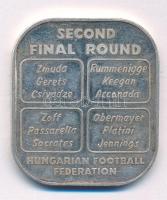 1982. "FIFA Labdarúgó Világbajnokság, Spanyolország" kétoldalas ezüstözött fém emlékplaket...