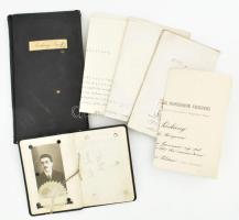1907-1910 Stern Lajos izraelita származású jogász hallgatói leckekönyvei (Budapesti Kir. M. Tud.-Egyetem.) és más egyetemi papírjai. + 1913-1915 Ügyvédjelölti igazolványa és joggyakorlati bizonyítványa