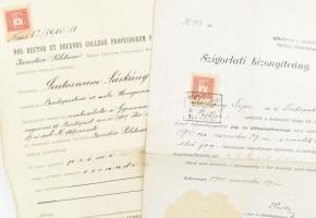 1907-1910 Stern Lajos izraelita származású jogász hallgatói leckekönyvei (Budapesti Kir. M. Tud.-Egy...