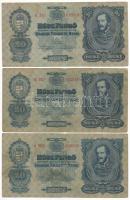 1930. 20P (3x) T:VG kis szakadás, folt Adamo P11