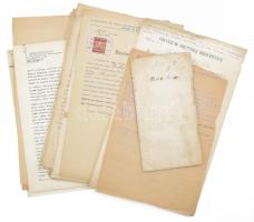 cca 1900-1950 Szacsvay (született Pietsch) Sándor orvos okmány hagyatéka: Bizonyítványok, szaolgálati könyv, névváltoztatási, állampolgársági iratok, egyéb mozgalmi iratok, emigráns levelezés, stb