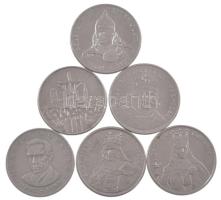 Lengyelország 1976-1990. 20Zl - 10.000Zl (6xklf) Cu-Ni emlékérme kiadások T:AU,XF
Poland 1976-1990....