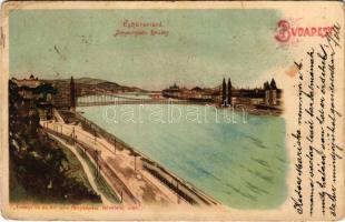 1904 Budapest, Eskü téri híd (Erzsébet királyné híd). litho (EK)