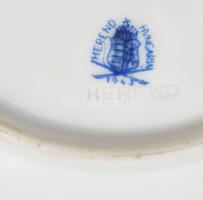 Herendi porcelán áttört tál. Kézzel festett, jelzett, restaurált 22 cm