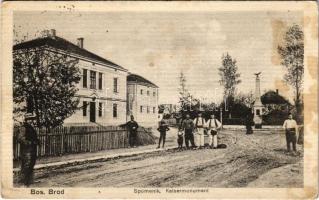 Bosanski Brod, Spomenik / Kaisermonument / statue (EK) + "K. UND K. MILIT. POST BOS. BROD"