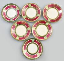 Royal Austria teás készlet. Hat személyes Kiöntő 22, 16 cm, Matricás, jelzett, hibátlan