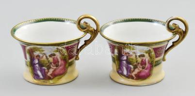 Royal Austria teás készlet. Hat személyes Kiöntő 22, 16 cm, Matricás, jelzett, hibátlan