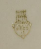 Zsolnay virágmintás 5 személyes porcelán teás készlet. Matricás, jelzett, kopásnyomokkal, kanna fede...