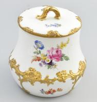 Meisseni nagy edény. Kézzel festett, jelzett, hibátlan d: 16 cm, m: 19 cm