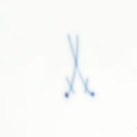 Meisseni nagy edény. Kézzel festett, jelzett, hibátlan d: 16 cm, m: 19 cm