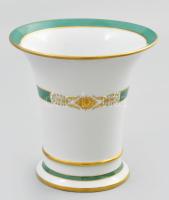 Herendi váza. Kézzel festett, jelzett, hibátlan m: 14 cm, d: 14 cm